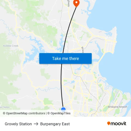 Grovely Station to Burpengary East map