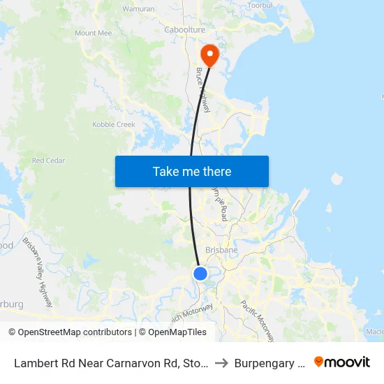 Lambert Rd Near Carnarvon Rd, Stop 36/27 to Burpengary East map