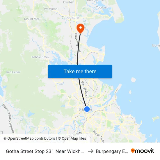 Gotha Street Stop 231 Near Wickham St to Burpengary East map