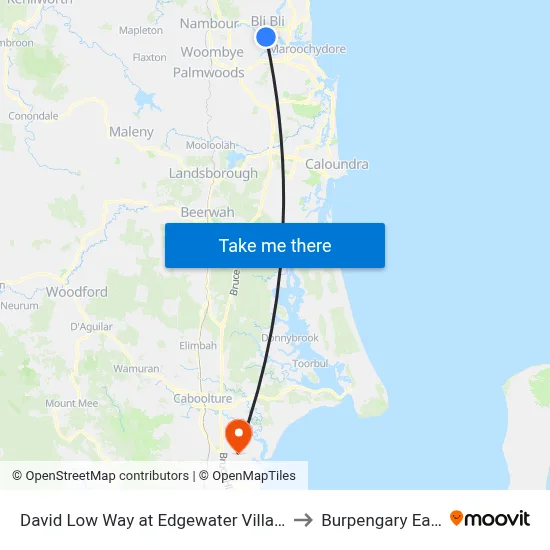 David Low Way at Edgewater Village to Burpengary East map