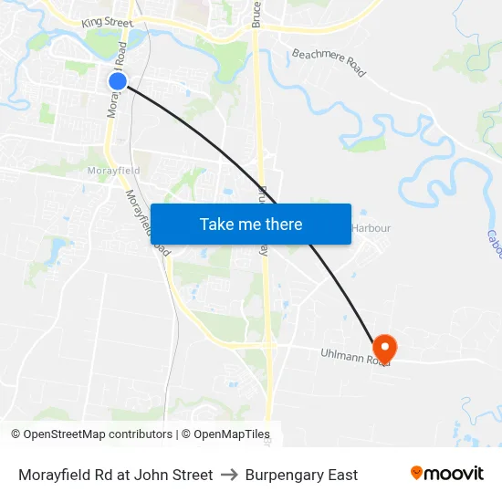 Morayfield Rd at John Street to Burpengary East map
