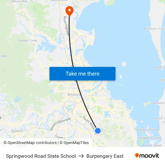 Springwood Road State School to Burpengary East map