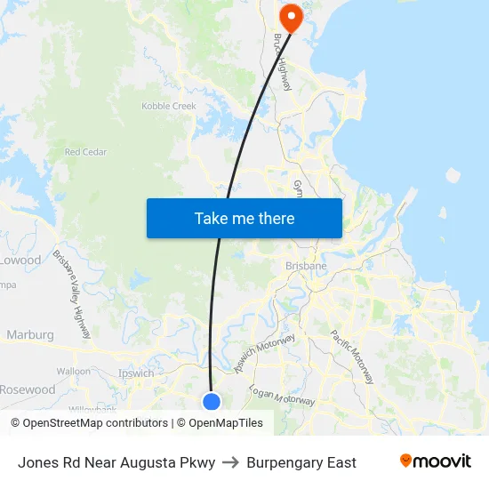 Jones Rd Near Augusta Pkwy to Burpengary East map