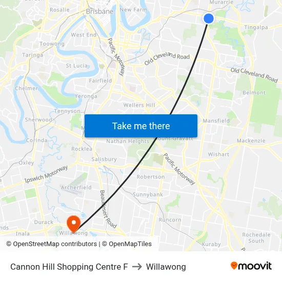Cannon Hill Shopping Centre F to Willawong map