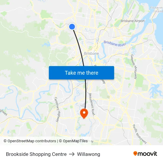 Brookside Shopping Centre to Willawong map