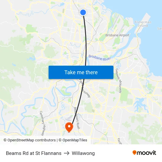 Beams Rd at St Flannans to Willawong map