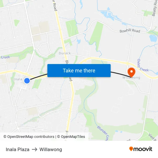 Inala Plaza to Willawong map