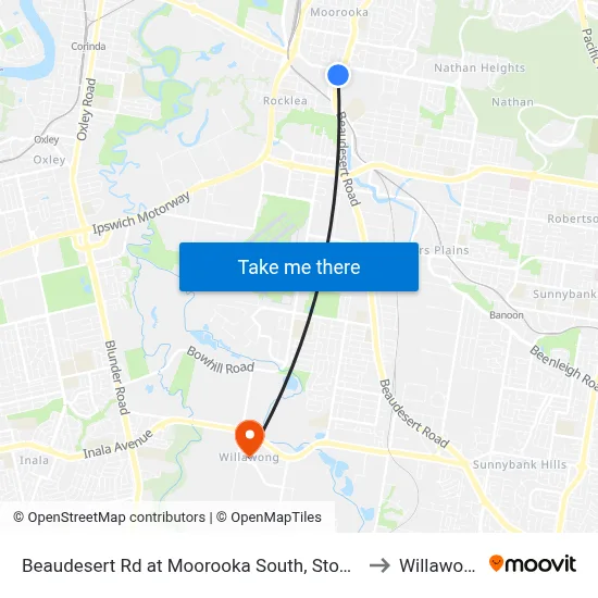 Beaudesert Rd at Moorooka South, Stop 38 to Willawong map