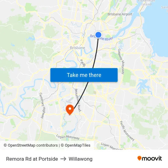 Remora Rd at Portside to Willawong map