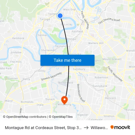 Montague Rd at Cordeaux Street, Stop 30/14 to Willawong map