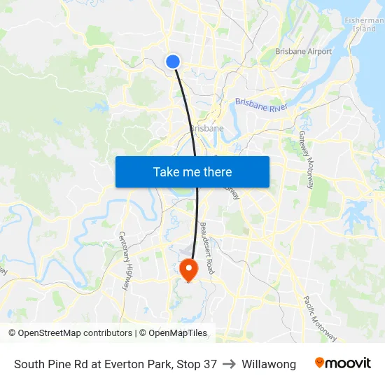 South Pine Rd at Everton Park, Stop 37 to Willawong map