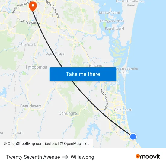 Twenty Seventh Avenue to Willawong map