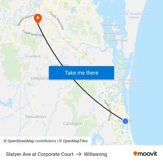 Slatyer Ave at Corporate Court to Willawong map