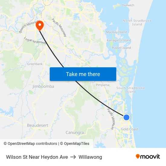 Wilson St Near Heydon Ave to Willawong map