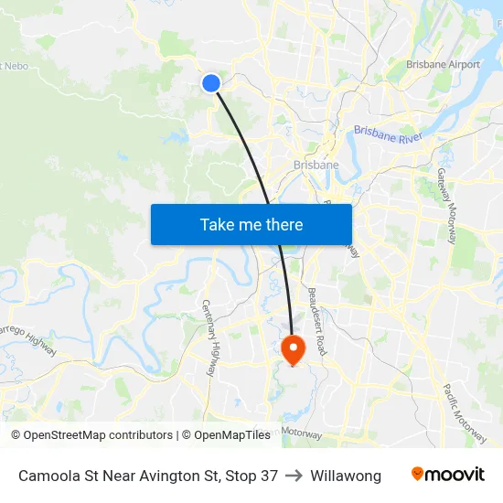 Camoola St Near Avington St, Stop 37 to Willawong map