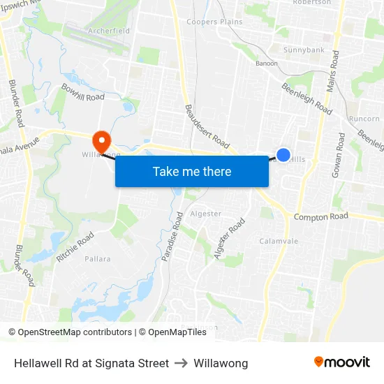 Hellawell Rd at Signata Street to Willawong map