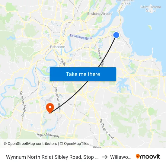 Wynnum North Rd at Sibley Road, Stop 38 to Willawong map
