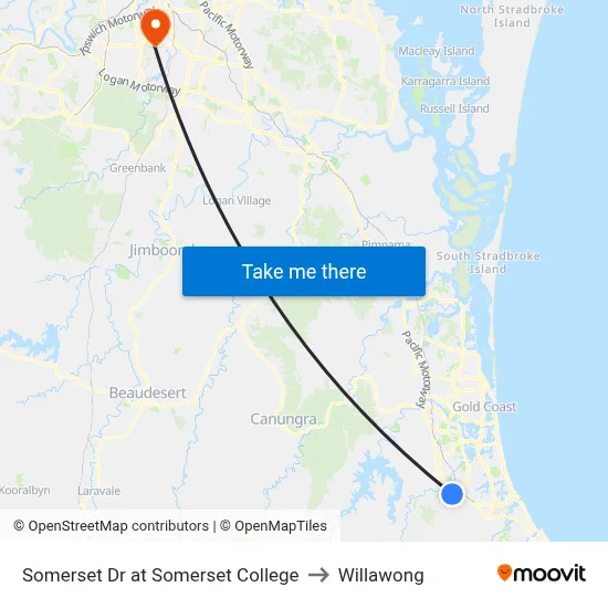 Somerset Dr at Somerset College to Willawong map