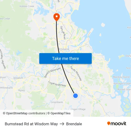 Bumstead Rd at Wisdom Way to Brendale map