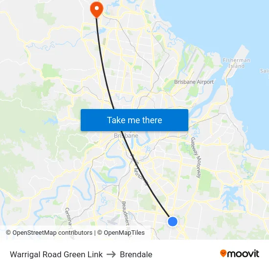 Warrigal Road Green Link to Brendale map