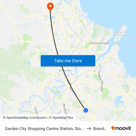 Garden City Shopping Centre Station, Stop B to Brendale map