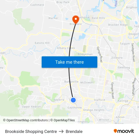 Brookside Shopping Centre to Brendale map