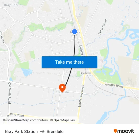 Bray Park Station to Brendale map