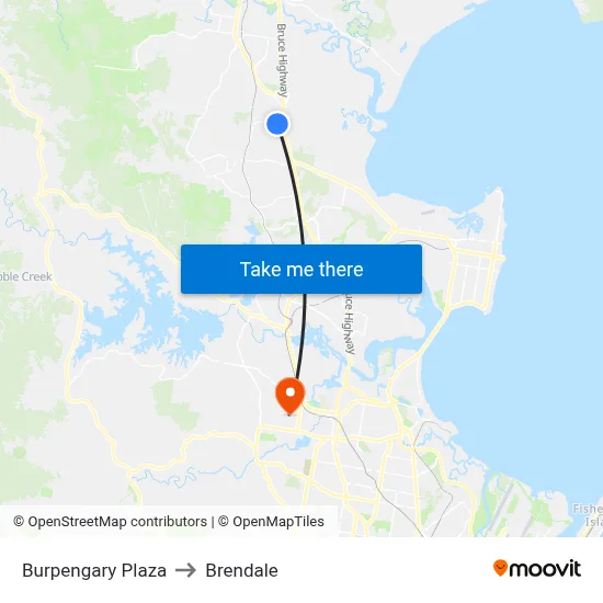 Burpengary Plaza to Brendale map