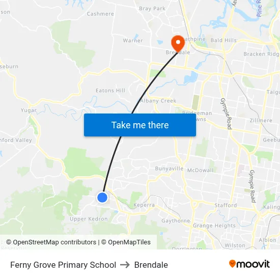 Ferny Grove Primary School to Brendale map