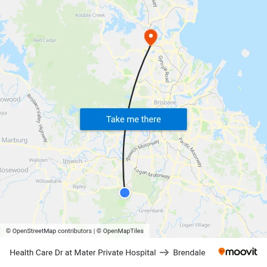 Health Care Dr at Mater Private Hospital to Brendale map