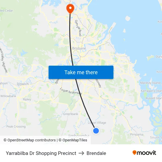 Yarrabilba Dr Shopping Precinct to Brendale map