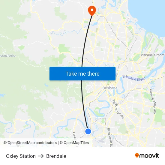 Oxley Station to Brendale map