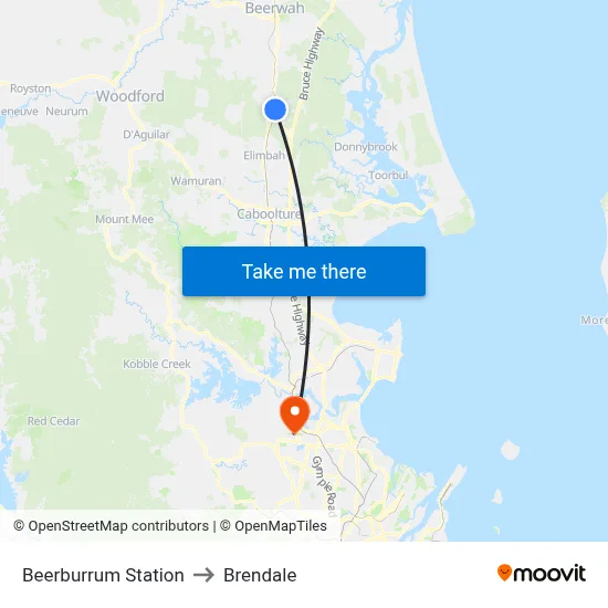 Beerburrum Station to Brendale map