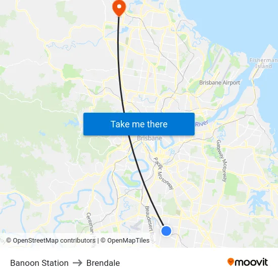 Banoon Station to Brendale map