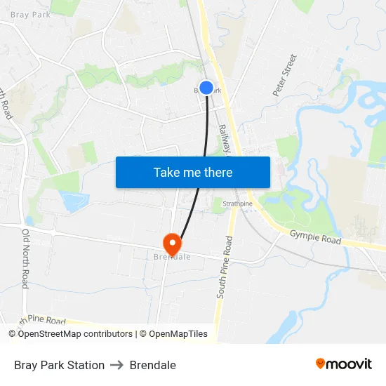 Bray Park Station to Brendale map