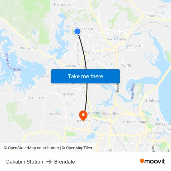 Dakabin Station to Brendale map