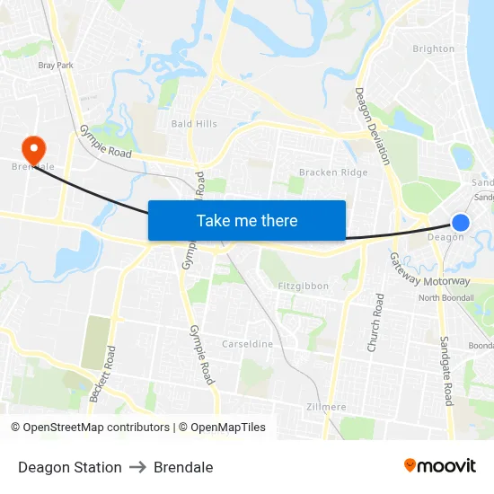 Deagon Station to Brendale map