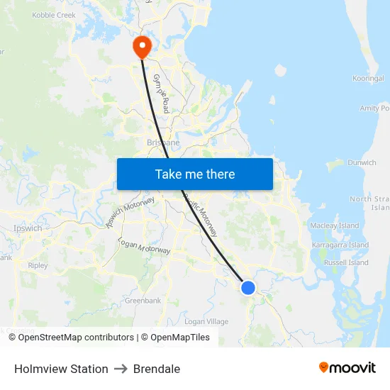 Holmview Station to Brendale map