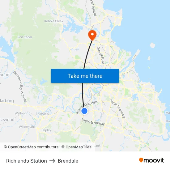 Richlands Station to Brendale map
