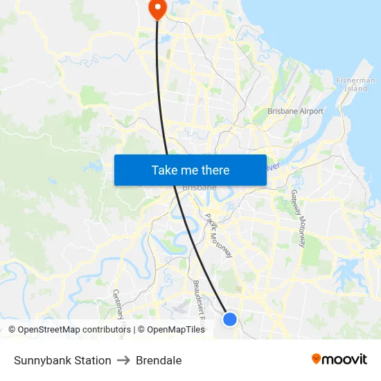 Sunnybank Station to Brendale map