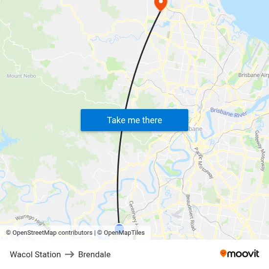 Wacol Station to Brendale map
