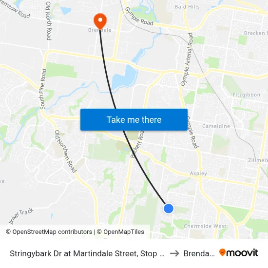 Stringybark Dr at Martindale Street, Stop 47 to Brendale map