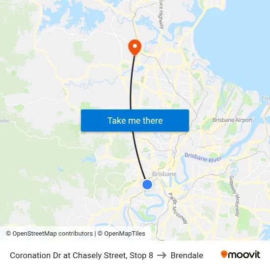 Coronation Dr at Chasely Street, Stop 8 to Brendale map