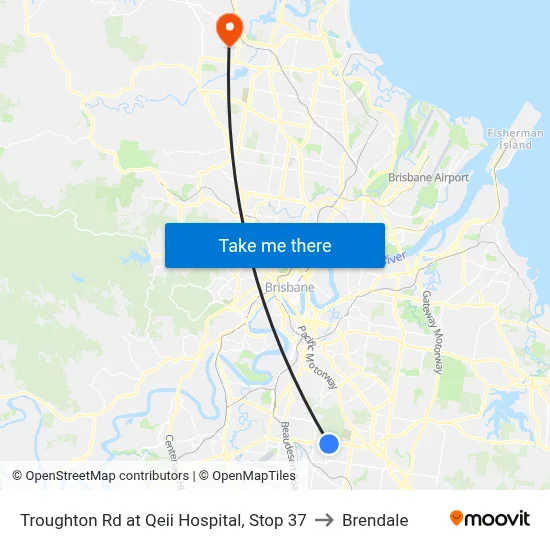 Troughton Rd at Qeii Hospital, Stop 37 to Brendale map