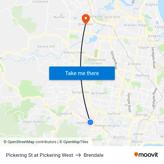 Pickering St at Pickering West to Brendale map