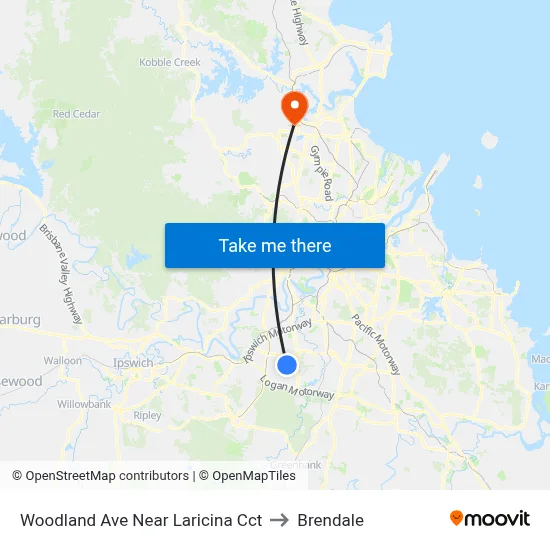 Woodland Ave Near Laricina Cct to Brendale map