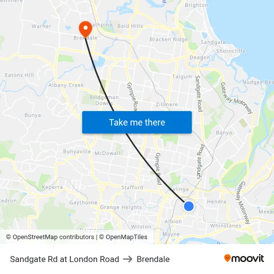 Sandgate Rd at London Road to Brendale map