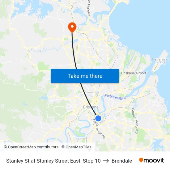 Stanley St at Stanley Street East, Stop 10 to Brendale map