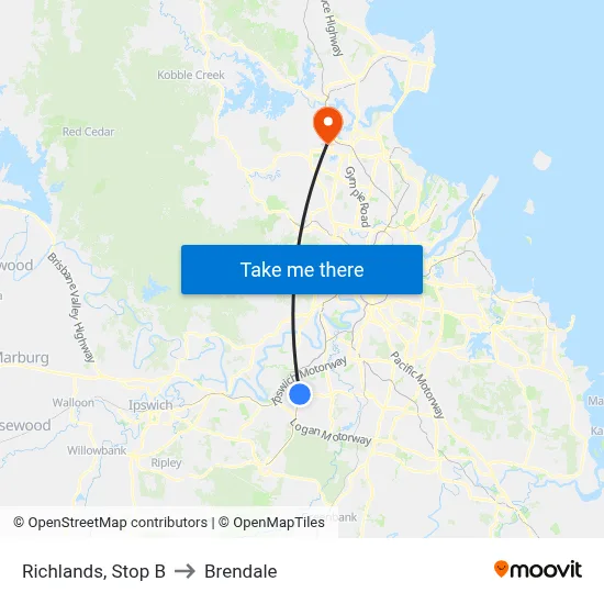 Richlands, Stop B to Brendale map