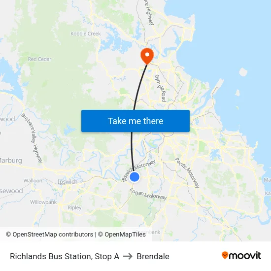 Richlands Bus Station, Stop A to Brendale map